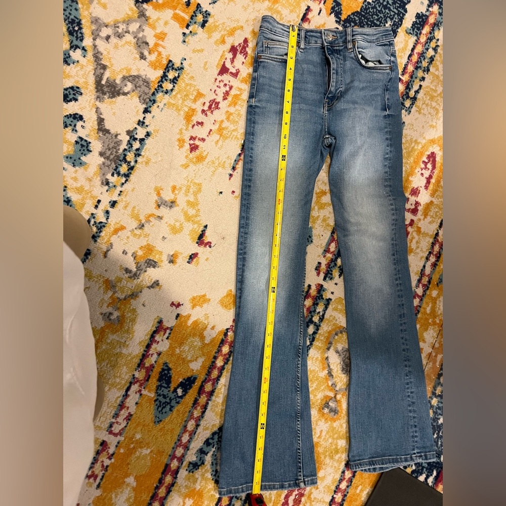 Zara Light Blue Flare Jeans - Picture 10 of 11